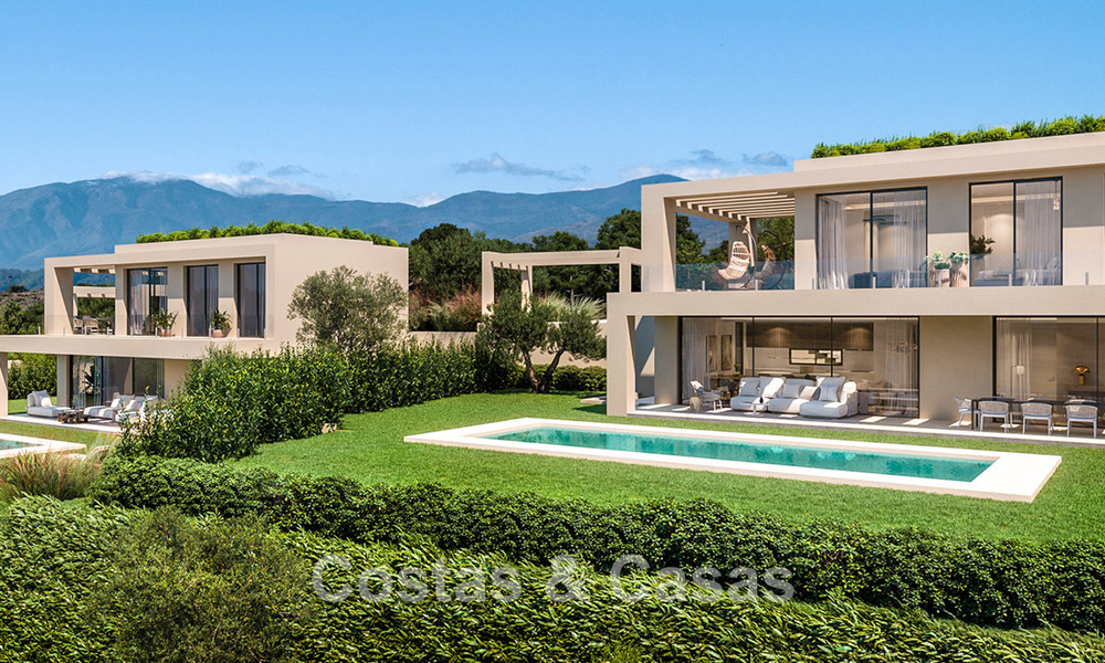 Moderne nieuwbouwvilla´s te koop met panoramisch zeezicht, in een beveiligd resort met clubhuis en voorzieningen in Marbella - Benahavis 63711