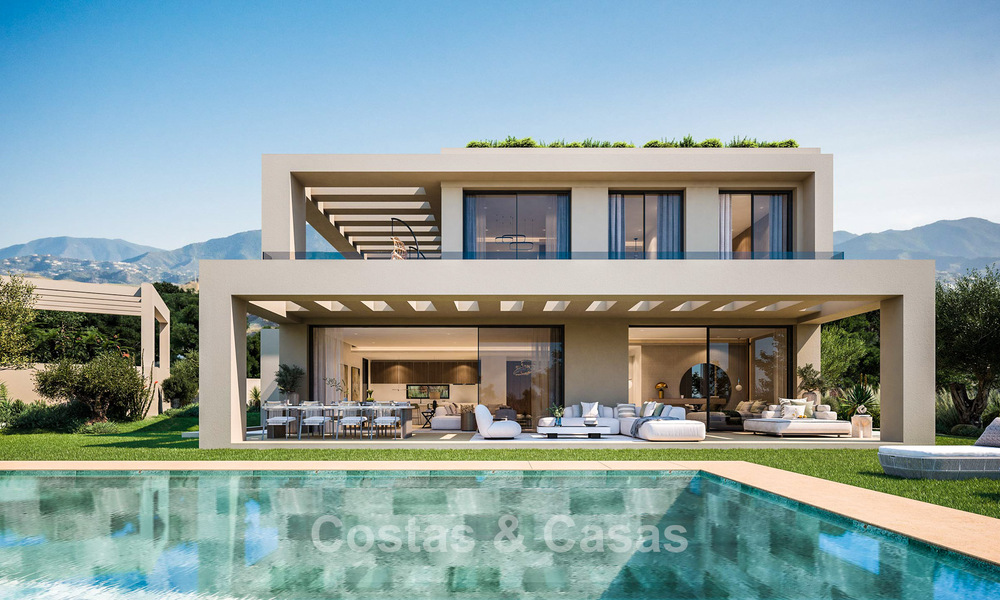 Moderne nieuwbouwvilla´s te koop met panoramisch zeezicht, in een beveiligd resort met clubhuis en voorzieningen in Marbella - Benahavis 63713