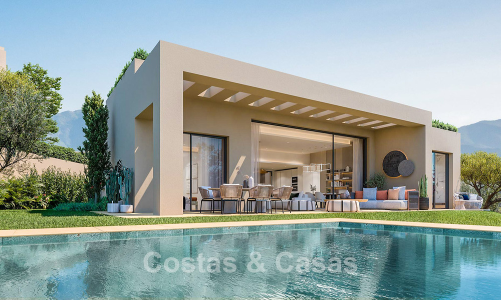 Moderne nieuwbouwvilla´s te koop met panoramisch zeezicht, in een beveiligd resort met clubhuis en voorzieningen in Marbella - Benahavis 63714