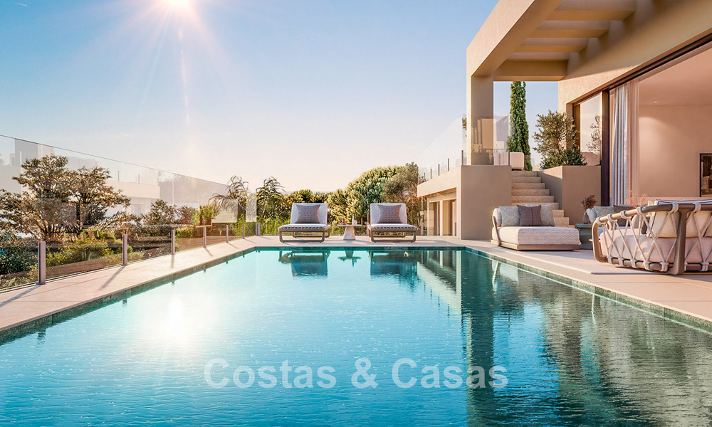 Moderne nieuwbouwvilla´s te koop met panoramisch zeezicht, in een beveiligd resort met clubhuis en voorzieningen in Marbella - Benahavis 63715