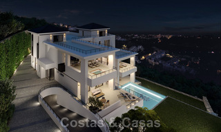 Exclusieve en hoogtechnologische villa in moderne stijl met panoramisch zeezicht te koop, in een prestigieuze urbanisatie in Benahavis - Marbella. Voltooid. 34461 