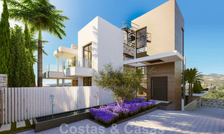 Sterk in prijs verlaagd! Instapklare moderne designvilla te koop met panoramisch golf- en zeezicht in een vijfsterren golfresort in Marbella - Benahavis 34614 