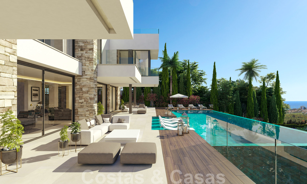 Sterk in prijs verlaagd! Instapklare moderne designvilla te koop met panoramisch golf- en zeezicht in een vijfsterren golfresort in Marbella - Benahavis 34616