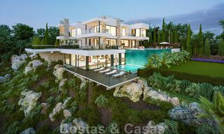 Sterk in prijs verlaagd! Instapklare moderne designvilla te koop met panoramisch golf- en zeezicht in een vijfsterren golfresort in Marbella - Benahavis 34620 
