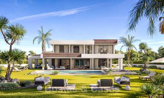 Moderne luxevilla’s te koop met open panoramisch zeezicht naar de Afrikaanse kust te koop in Manilva aan de Costa del Sol 34719 