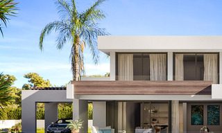 Moderne luxevilla’s te koop met open panoramisch zeezicht naar de Afrikaanse kust te koop in Manilva aan de Costa del Sol 34722 