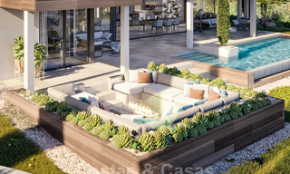 Nieuwe moderne luxevilla’s te koop met verbluffend panoramisch zeezicht langs de kustlijn tot aan Afrika in Manilva a/d Costa del Sol 34726 