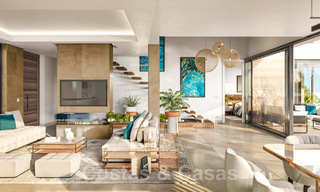 Nieuwe moderne luxevilla’s te koop met verbluffend panoramisch zeezicht langs de kustlijn tot aan Afrika in Manilva a/d Costa del Sol 34733 