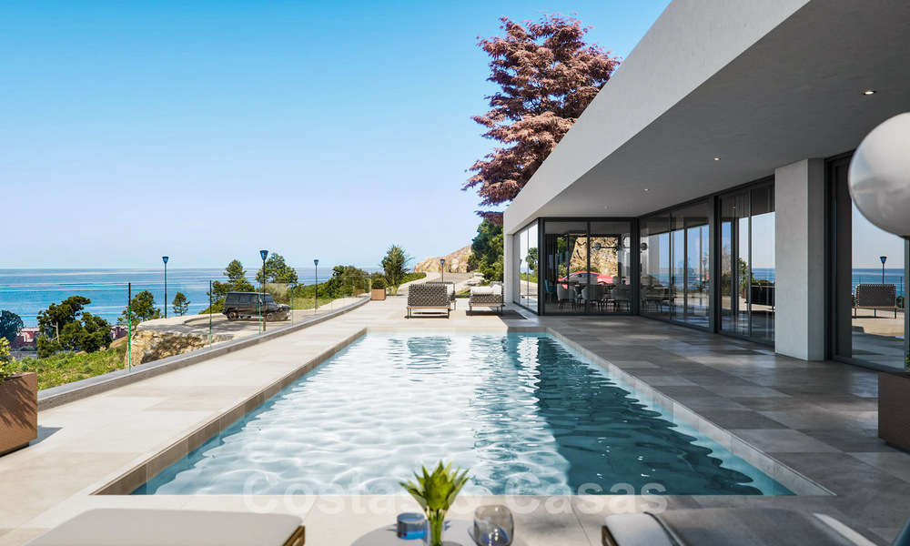 Moderne gelijkvloerse luxevilla te koop met schitterend panoramisch zeezicht te koop aan de Costa del Sol 34753