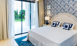 Nieuwe villa te koop in een eigentijdse klassieke stijl met zeezicht in vijfsterren golfresort in Marbella – Benahavis 34914 