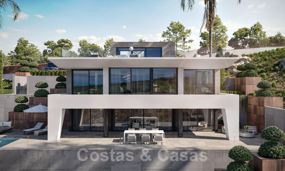 Moderne nieuwbouw luxevilla´s te koop met een enorm terras en prachtig panoramisch zeezicht aan de Costa del Sol 35204