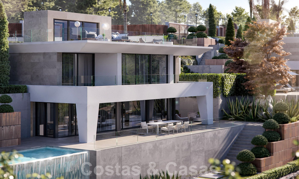 Moderne nieuwbouw luxevilla´s te koop met een enorm terras en prachtig panoramisch zeezicht aan de Costa del Sol 35212