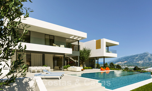 Moderne luxevilla te koop met panoramisch zeezicht aan de New Golden Mile tussen Marbella en Estepona 35590
