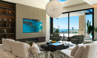 Instapklare, nieuwe moderne villa te koop met zeezicht vanaf ieder niveau in een vijfsterren golfresort in Marbella - Benahavis 35731 