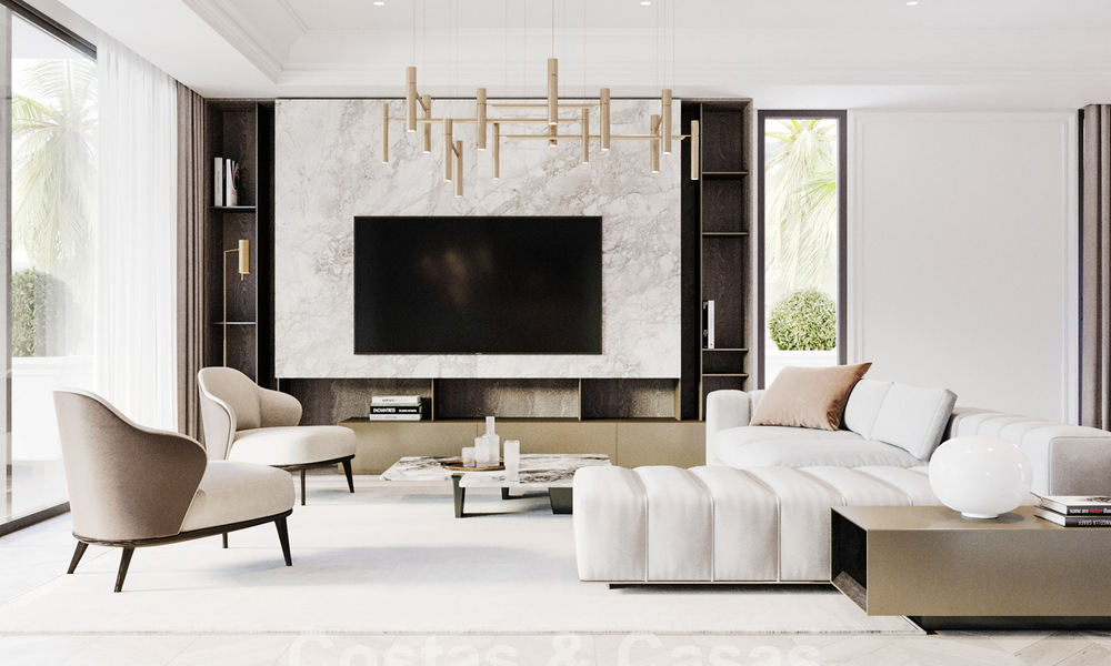 Nieuwe luxevilla's in een moderne klassieke stijl te koop op de prestigieuze Golden Mile in Marbella 36381