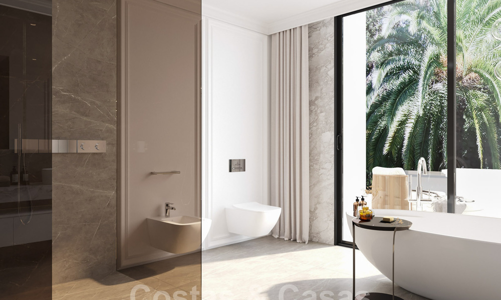 Nieuwe luxevilla's in een moderne klassieke stijl te koop op de prestigieuze Golden Mile in Marbella 36402