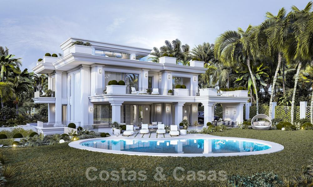 Nieuwe luxevilla's in een moderne klassieke stijl te koop op de prestigieuze Golden Mile in Marbella 36424