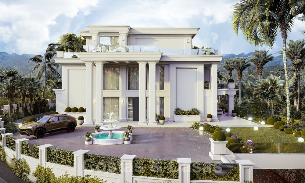 Nieuwe luxevilla's in een moderne klassieke stijl te koop op de prestigieuze Golden Mile in Marbella 36426