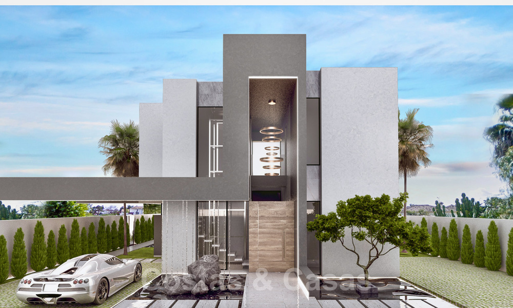 Moderne eigentijdse villa´s in aanbouw te koop, op een steenworp van de golfbaan gelegen in Marbella - Estepona 37017