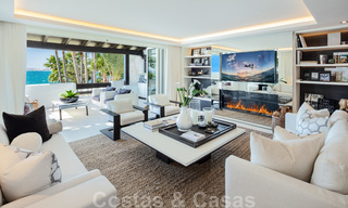Eerstelijnsstrand super-de-luxe penthouse met schitterend open zeezicht te koop in Puente Romano in Marbella 37343 