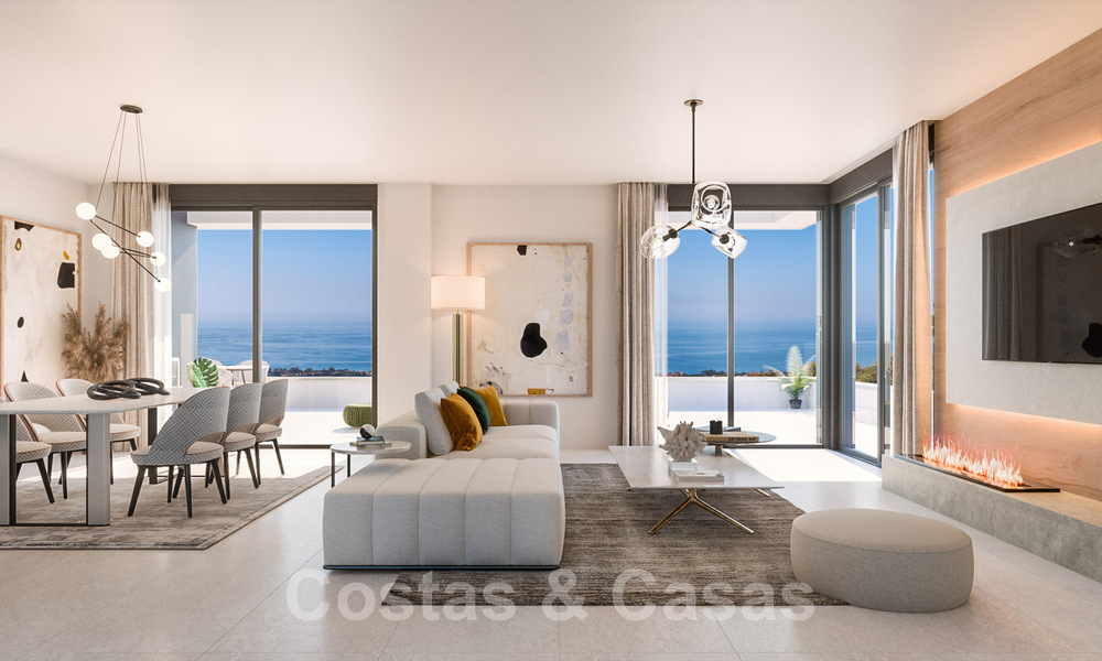 Nieuw hedendaags designproject met luxe appartementen te koop met prachtig zeezicht in Oost Marbella 37392