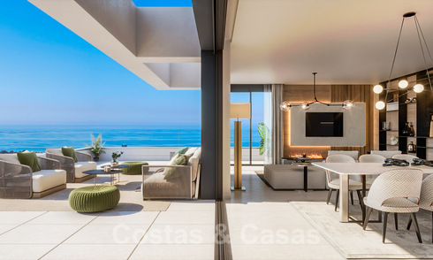 Nieuw hedendaags designproject met luxe appartementen te koop met prachtig zeezicht in Oost Marbella 37393