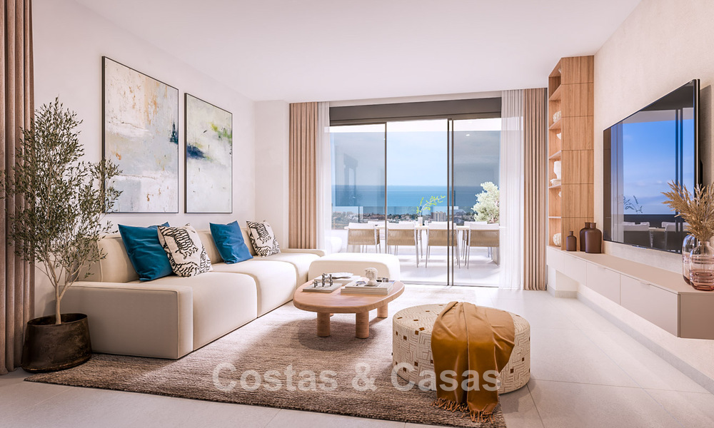 Nieuw hedendaags designproject met luxe appartementen te koop met prachtig zeezicht in Oost Marbella 800520