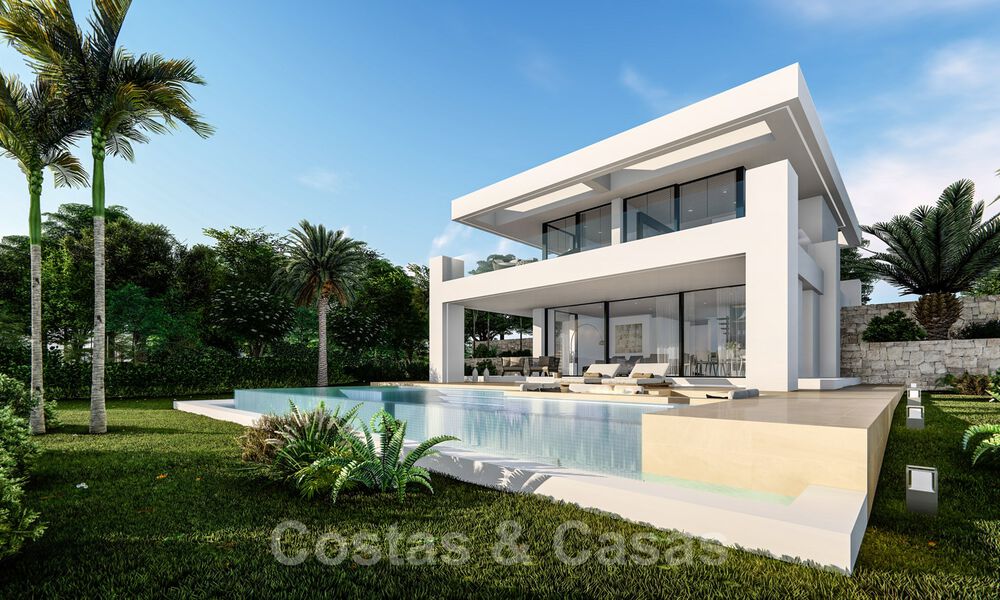 Eerstelijns golf locatie, bouwkavel te koop in golfresort met prachtig uitzicht naar zee - New Golden Mile, Marbella - Estepona 37600