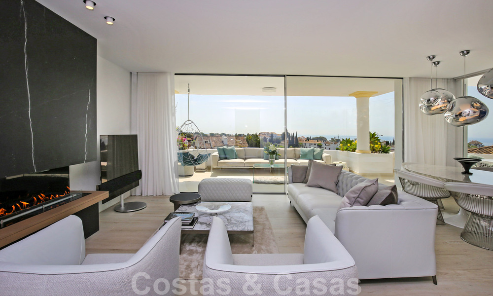 Luxe penthouse te koop met zeezicht in een exclusief complex, op de prestigieuze Golden Mile, Marbella 38395