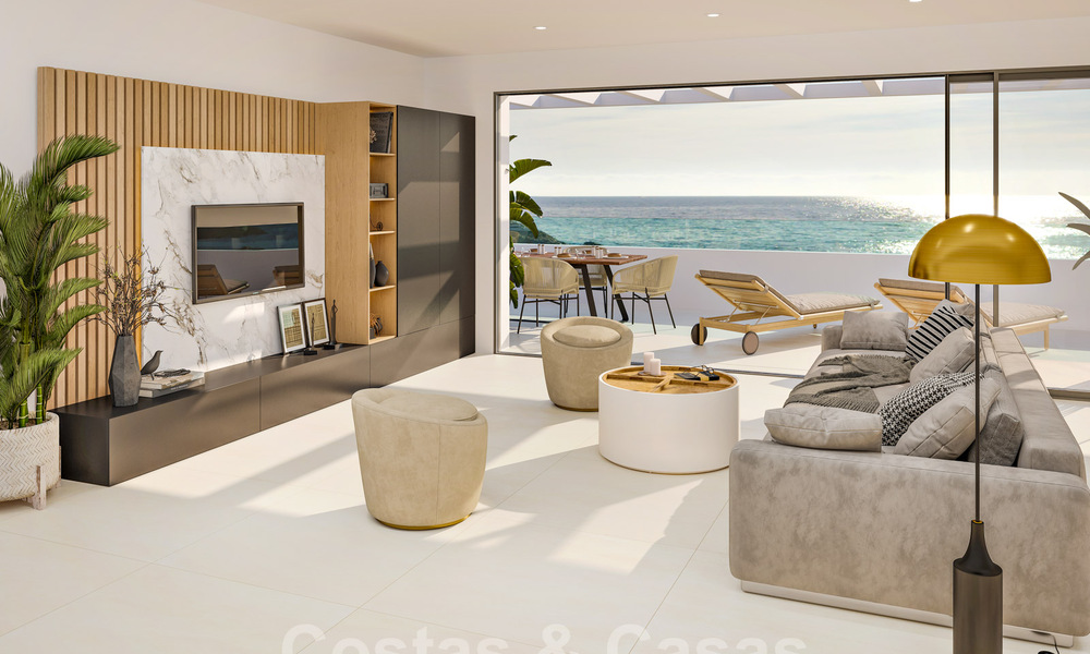 Nieuw project met luxe appartementen en penthouses met privézwembaden en zeezicht, op 500 meter van de zee in Estepona 38415