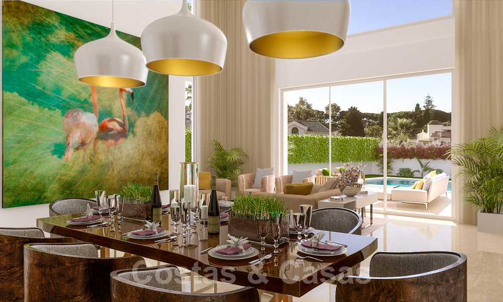 Moderne, luxueuze villa te koop in exclusieve beachside urbanisatie op de Golden Mile in Marbella 38791