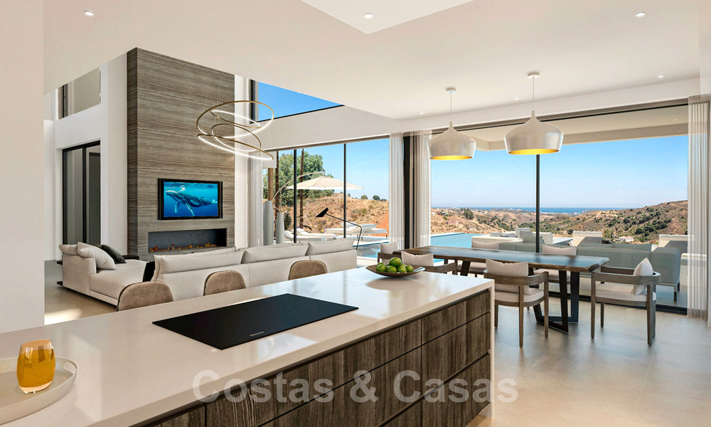 Moderne, luxevilla te koop in een golfresort in Mijas aan de Costa del Sol met panoramisch uitzicht op het landschap en de zee 38944