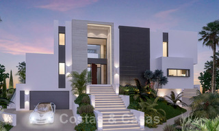 Moderne, luxevilla te koop in een golfresort in Mijas aan de Costa del Sol met panoramisch uitzicht op het landschap en de zee 38945 