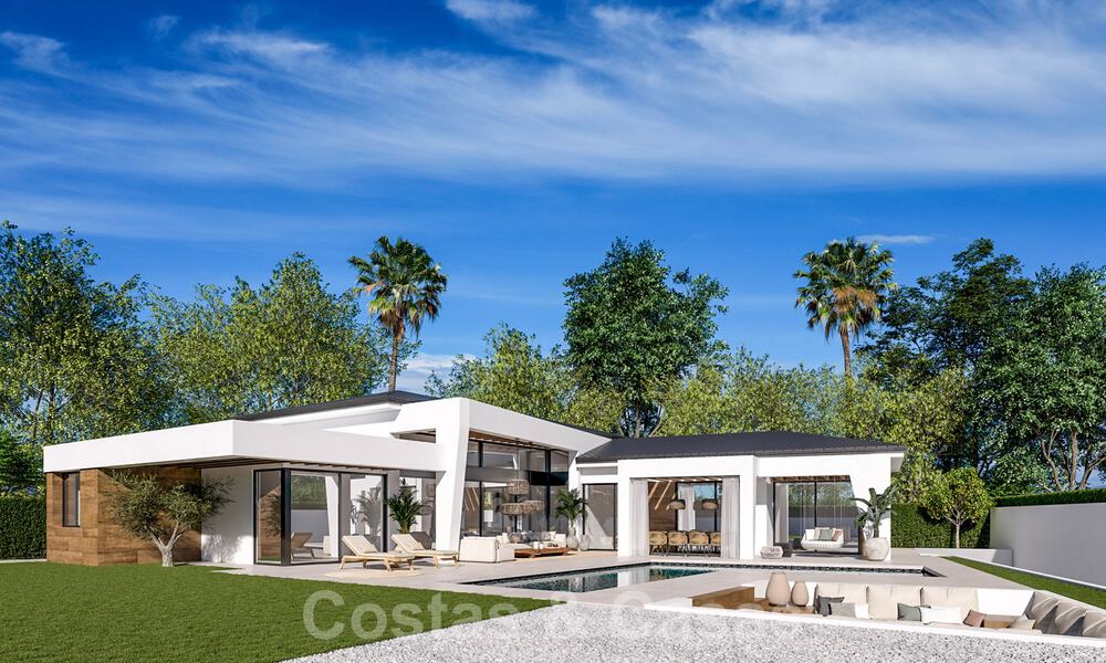 Nieuwe, hedendaagse luxevilla’s op één niveau, te koop in Nueva Andalucia, Marbella 39486