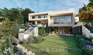 Modernistische Villa te koop, met zeezicht, omgeven door een prachtig, groen landschap in het exclusieve Cascada de Camojan, Golden Mile, Marbella 39628 