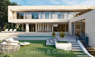 Modernistische Villa te koop, met zeezicht, omgeven door een prachtig, groen landschap in het exclusieve Cascada de Camojan, Golden Mile, Marbella 39630 