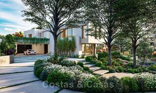 Modernistische Villa te koop, met zeezicht, omgeven door een prachtig, groen landschap in het exclusieve Cascada de Camojan, Golden Mile, Marbella 39632 