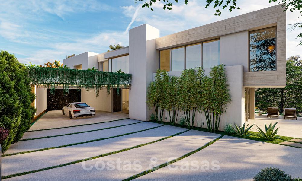 Modernistische Villa te koop, met zeezicht, omgeven door een prachtig, groen landschap in het exclusieve Cascada de Camojan, Golden Mile, Marbella 39634