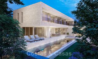 Modernistische Villa te koop, met zeezicht, omgeven door een prachtig, groen landschap in het exclusieve Cascada de Camojan, Golden Mile, Marbella 39652 