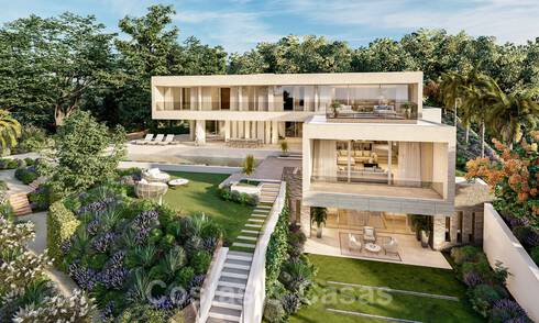 Modernistische Villa te koop, met zeezicht, omgeven door een prachtig, groen landschap in het exclusieve Cascada de Camojan, Golden Mile, Marbella 39664