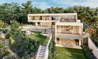 Modernistische Villa te koop, met zeezicht, omgeven door een prachtig, groen landschap in het exclusieve Cascada de Camojan, Golden Mile, Marbella 39664 