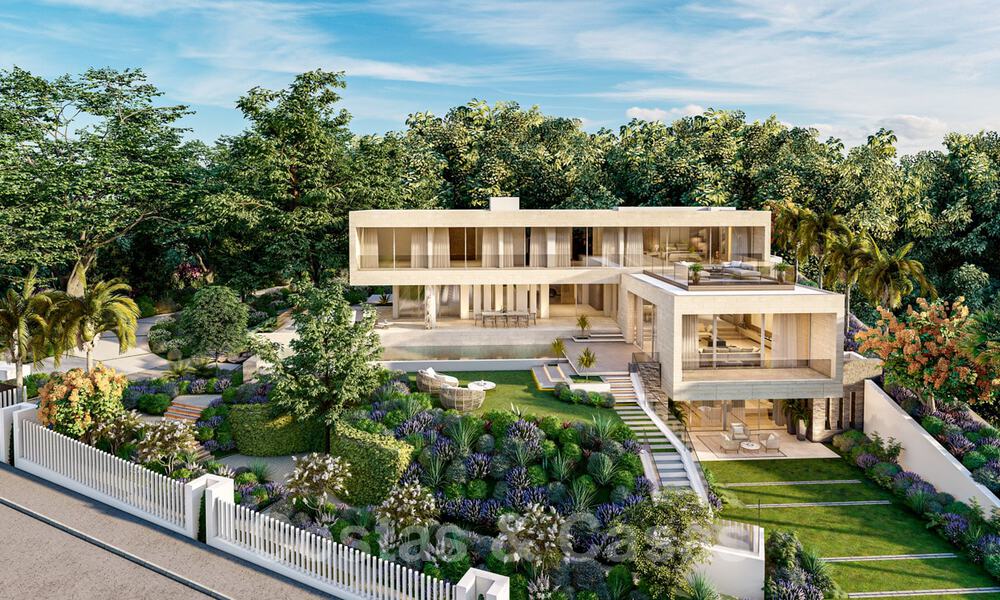 Modernistische Villa te koop, met zeezicht, omgeven door een prachtig, groen landschap in het exclusieve Cascada de Camojan, Golden Mile, Marbella 39665