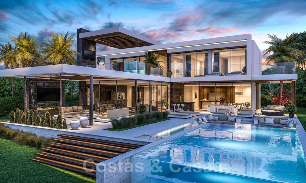 Nieuwe, moderne, architecturale villa met panoramisch zeezicht te koop in een vijfsterren golfresort in Marbella - Benahavis 39788