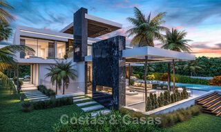 Nieuwe, moderne, architecturale villa met panoramisch zeezicht te koop in een vijfsterren golfresort in Marbella - Benahavis 39789 