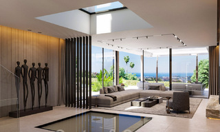 Nieuwe, moderne, architecturale villa met panoramisch zeezicht te koop in een vijfsterren golfresort in Marbella - Benahavis 39796 