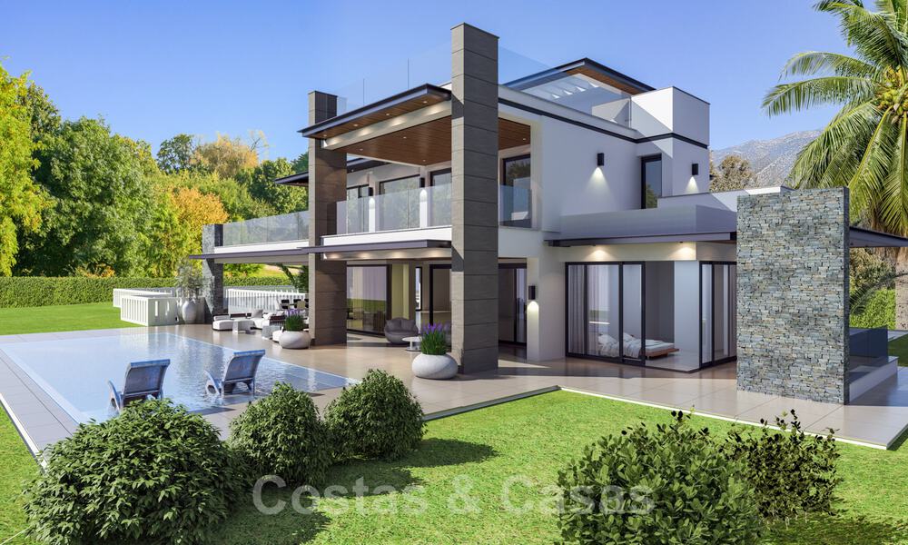 Grote prijsverlaging! Architecturale, moderne, eerstelijns golf villa’s te koop in Nueva Andalucia, Marbella 39821