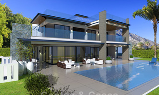 Grote prijsverlaging! Architecturale, moderne, eerstelijns golf villa’s te koop in Nueva Andalucia, Marbella 39822 