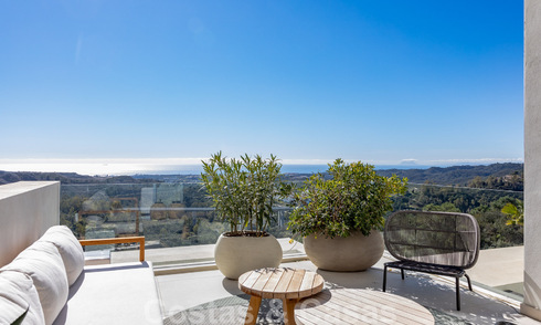 Instapklare, moderne - Andalusische, luxueuze nieuwbouw appartementen te koop met zeezicht in een gated resort in Benahavis - Marbella 40243