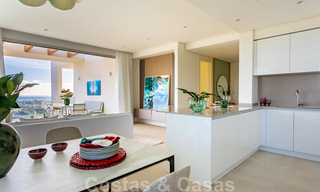 Instapklare, moderne - Andalusische, luxueuze nieuwbouw appartementen te koop met zeezicht in een gated resort in Benahavis - Marbella 40275 