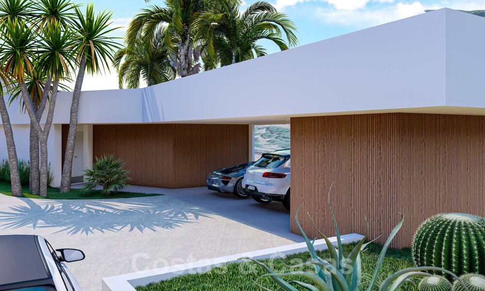Moderne villa te koop in een natuurlijke omgeving, met panoramisch uitzicht op de vallei en de zee, in een gated resort in Benahavis - Marbella 40504